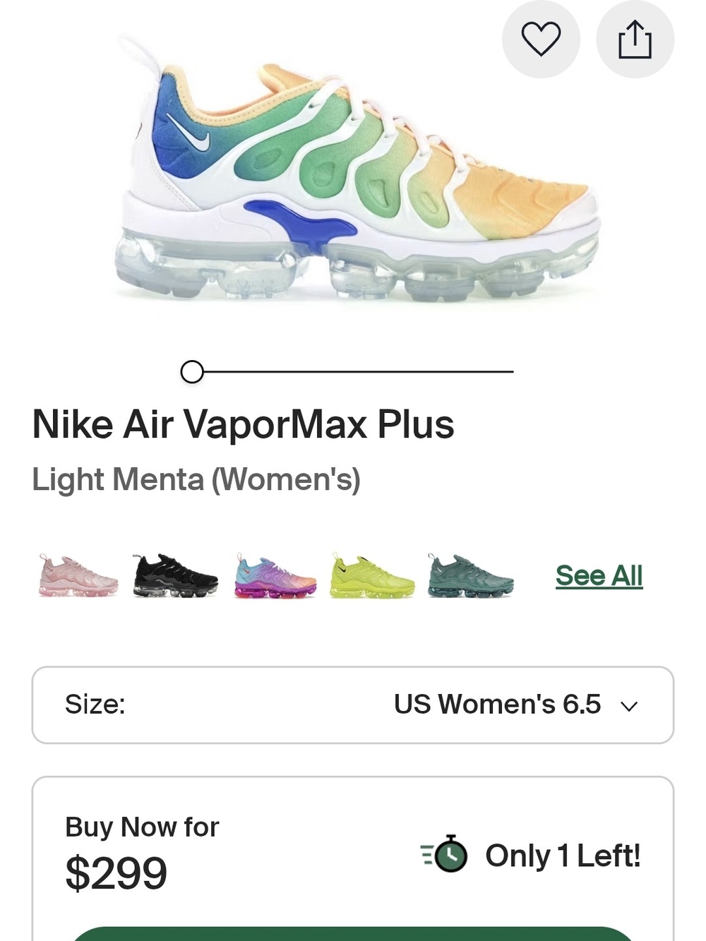 Nike Air VaporMax Plus Women's Sneakers - Blue Green Yellow Orange